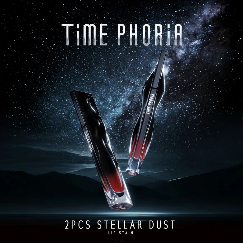 Time Phoria Stellar Dust Lip Stain / Nebula Velvet Lip Cream / Eternal Air Lip Matte